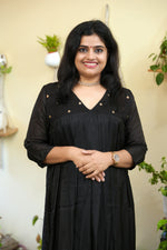 Load image into Gallery viewer, GEORGETTE EMBROIDERY DRESS SM011