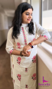 A SEMISILK EMBROIDERY DRESS SM023