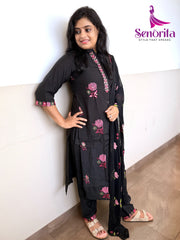 A SEMISILK EMBROIDERY DRESS SM022