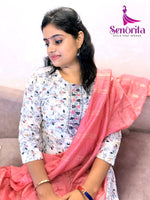 Load image into Gallery viewer, CHANDERI COTTON DRESS SM035
