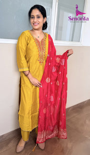 A SEMISILK EMBROIDERY DRESS  SM021